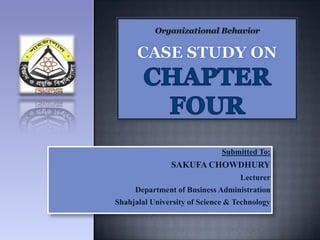Submitted To:
               SAKUFA CHOWDHURY
                                   Lecturer
     Department of Business Administration
Shahjalal University of Science & Technology
 