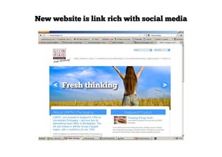 New website is link rich with social media