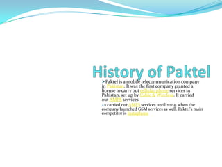 Case study: HOW PAKTEL FLOPES AND ZONG COME INTO MARKET... | PPTX