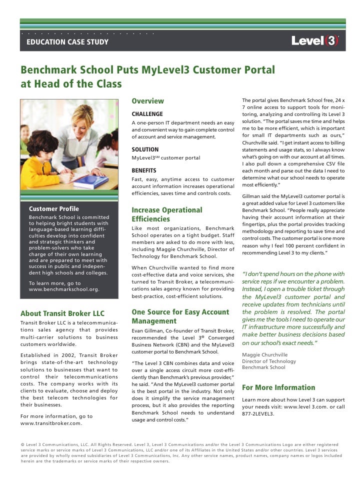 Benchmark School Transit Broker Case Study
