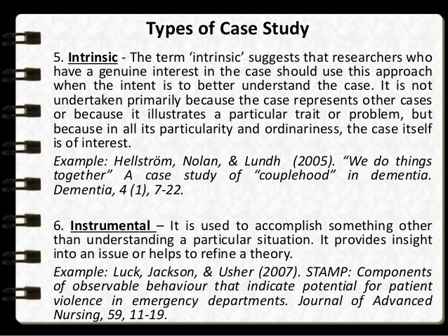 examples of intrinsic case study