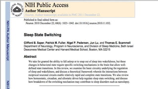 Neurobiology of sleep onset: the Sleep-wake switch | PDF