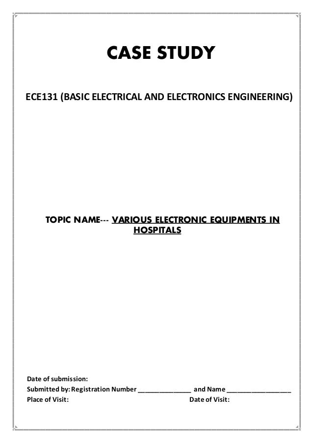 electrical engineering case study examples