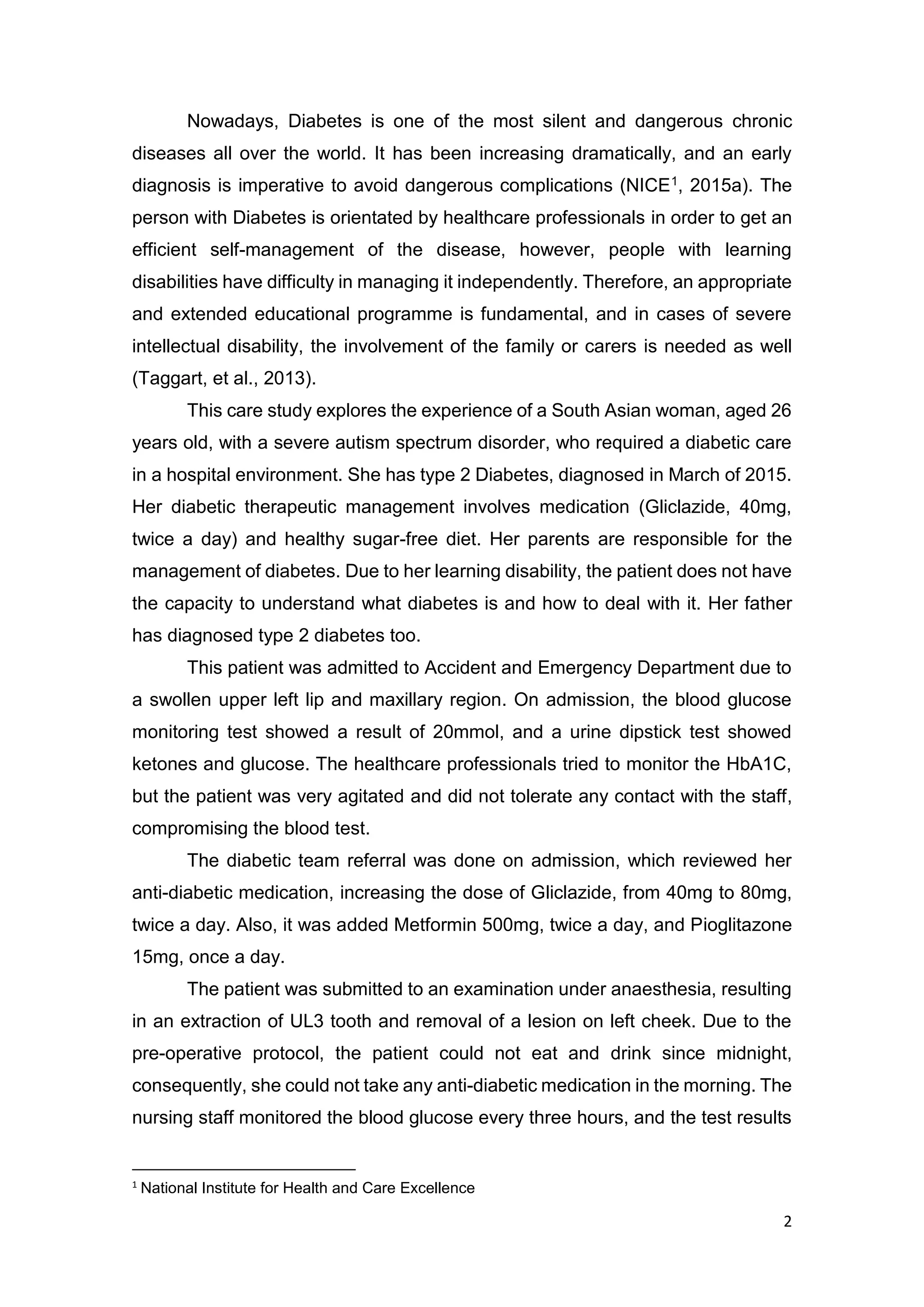 Management of type 2 diabetes in a person with learning disability | PDF