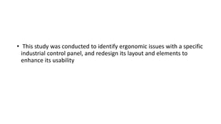 Case study on design of control panel | PPTX