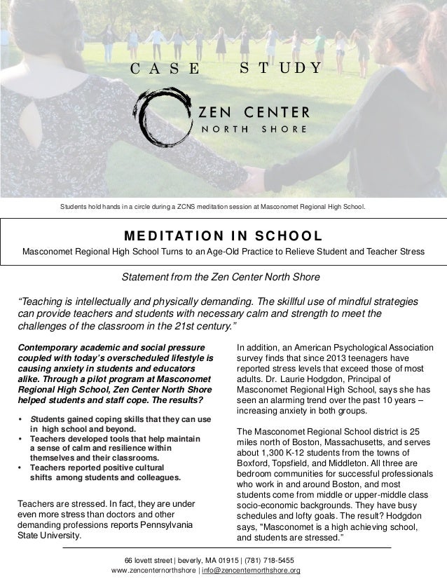 Teachers Report Stressed Anxious >> Case Study Meditation In School Teachers Report Stressed Anxious >> Case Study Meditation In School