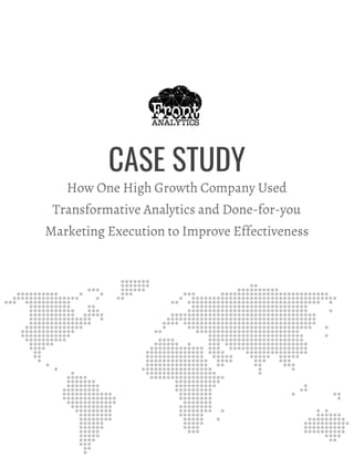  
 
CASE STUDY 
How One High Growth Company Used 
Transformative Analytics and Done-for-you 
Marketing Execution to Improve Effectiveness 
 
 
 