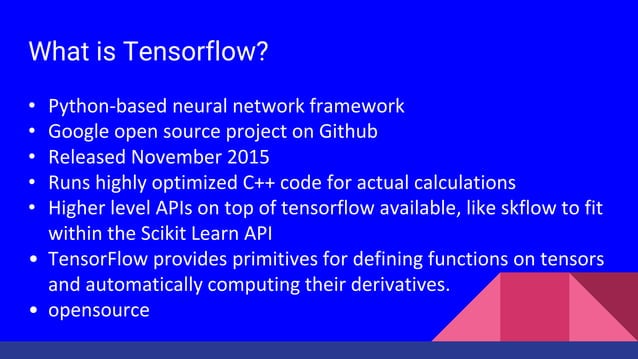 TensorFlow Technology | PPT