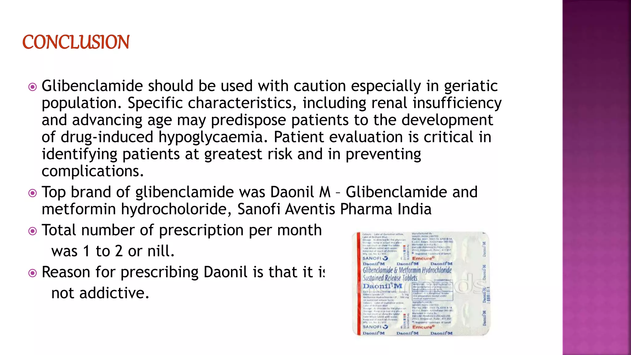 Case study on Glibenclamide | PPTX