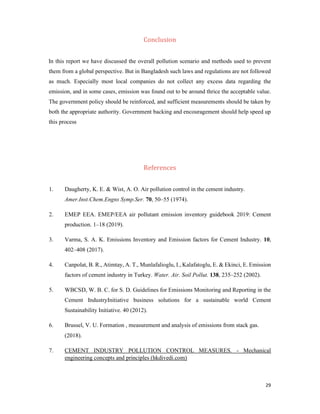 A Case Study Report on Air Pollution in Cement Industry | PDF