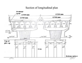 Section of longitudinal plan
 