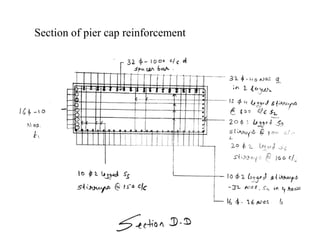 Section of pier cap reinforcement
 