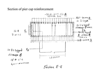 Section of pier cap reinforcement
 