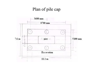 Plan of pile cap
 