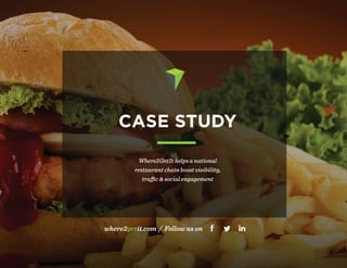 714.660.4870 | hello@brandify.com | brandify.com
brandify.com / Follow us on   
Casual
Restaurant Chain
Brandify helps a casual restaurant chain
boost ROI by integrating business locators
and local listings management.
CASE STUDY
By Brandify
 