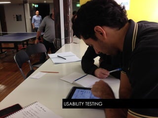 USABILITY TESTING

 