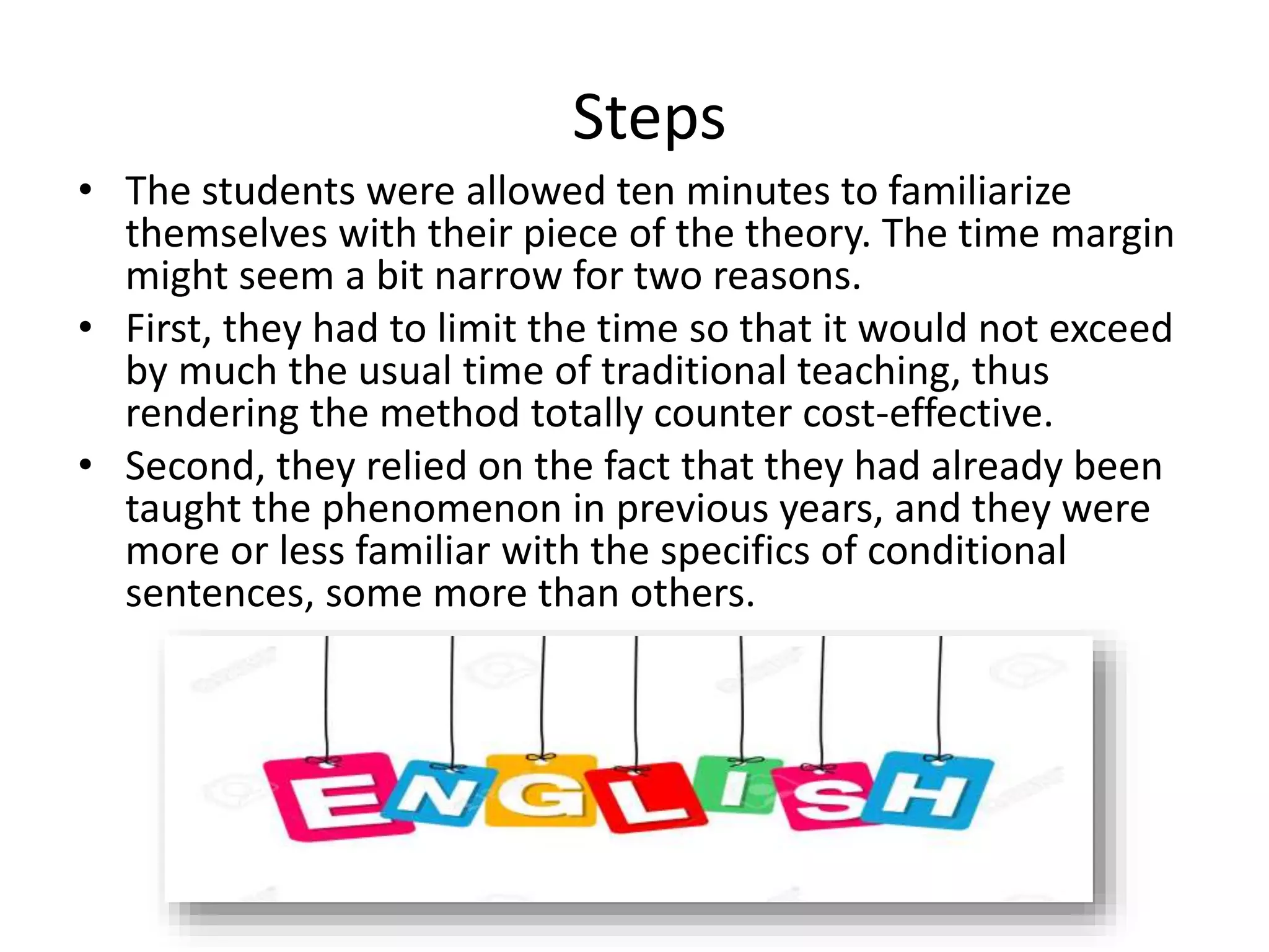 Case study English lesson conditionals | PPT