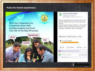 Posts for brand awareness:
 
