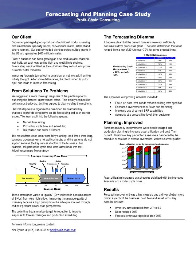 Examples Of Demand Forecasting Case Study