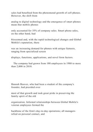 Smartphone Case Study Case Study - Global Mobile Corporation Damn it, .docx
