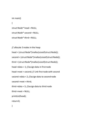 Case study how pointer plays very important role in data structure | DOCX