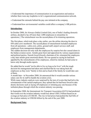 Case study  jet airways