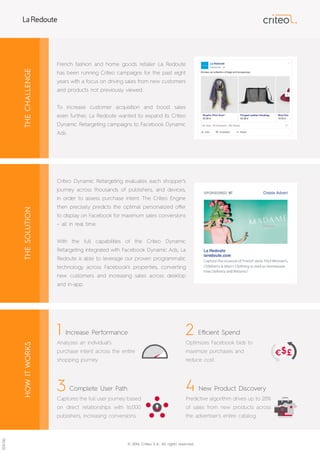Case Study: Criteo Dynamic Retargeting with Facebook | PDF