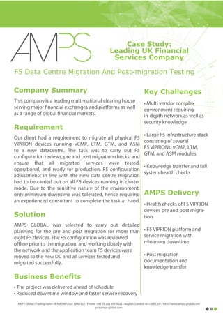 CASE STUDY: Large Financial Services Company | PDF