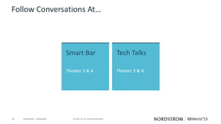 15 © 2015 CA. ALL RIGHTS RESERVED.@CAWORLD #CAWORLD
Follow Conversations At…
Smart Bar
Theater 3 & 4
Tech Talks
Theater 3 & 4
 