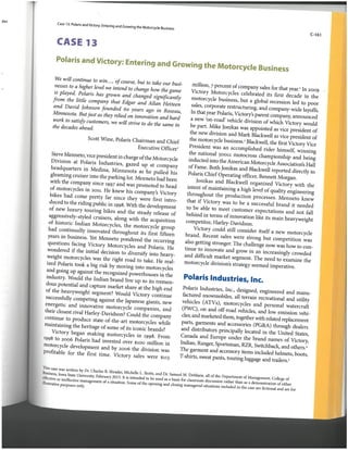 Case study polaris and victory | PDF