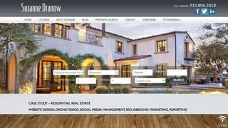 CASE STUDY – RESIDENTIAL REAL ESTATE
WEBSITE DESIGN,DRONEVIDEOS, SOCIAL MEDIA MANAGEMENT, SEO, INBOUND MARKETING, REPORTING
 