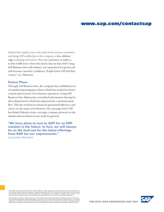 Sap Case Study Examples Case Study - SAP Business One - SAHASRA ELECTRONICS | PDF