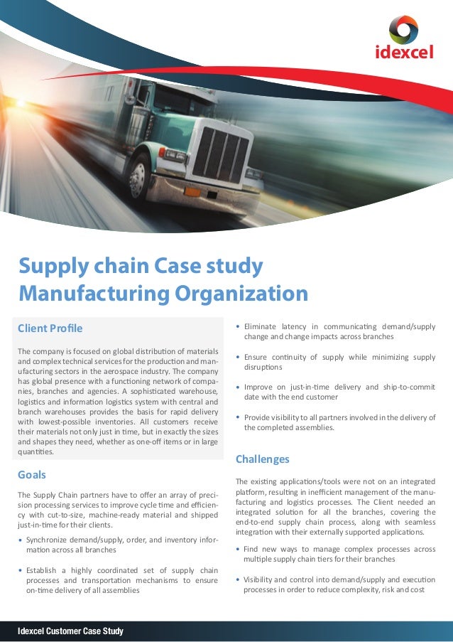 case study manufacturing organization
