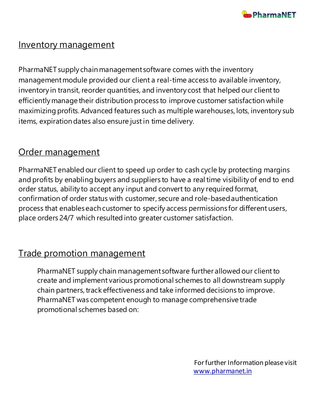 Case study supply chain management