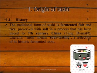 How Sushi Invented Case study: Sushi | PPT