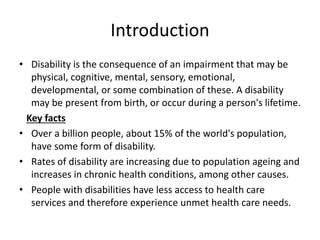 Case study to evaluate the hospital on the grounds of Disabled ...