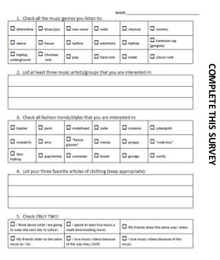 COMPLETE THIS SURVEY

 