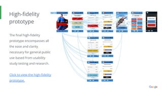High-ﬁdelity
prototype
The ﬁnal high-ﬁdelity
prototype encompasses all
the ease and clarity
necessary for general public
use based from usability
study testing and research.
Click to view the high-ﬁdelity
prototype.
 