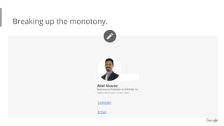 LinkedIn
Email
Breaking up the monotony.
 