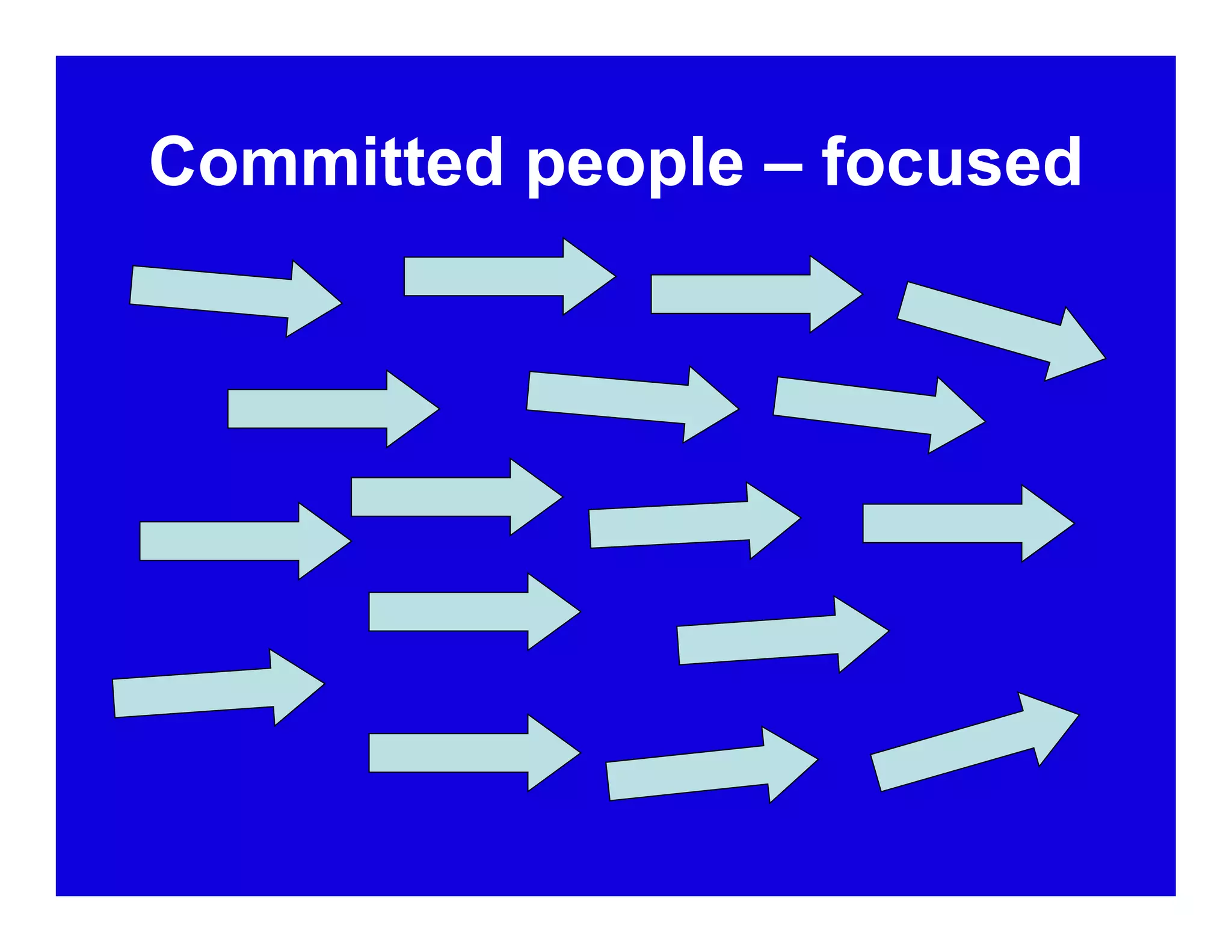 Committed people – focused
 