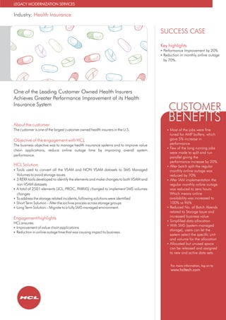Healthcare Case Study: HCLT helps leading Customer owned health Insurer achieve greater performance
