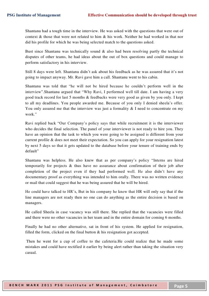 Communication case studies for training picture