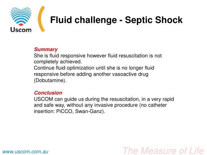 Case study Adult Fluid Challenge Septic Shock