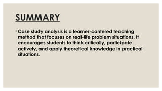 Case study analysis ppt gor student ande | PPTX