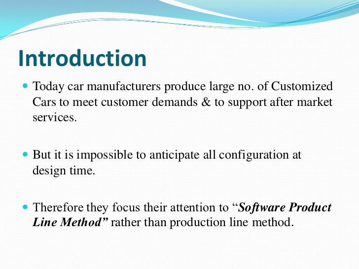 Case study analysis of automotive industry.