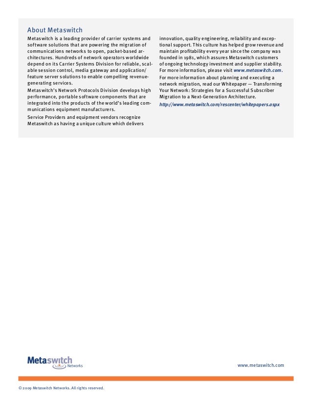 Arvig Communication Systems A Metaswitch Case Study