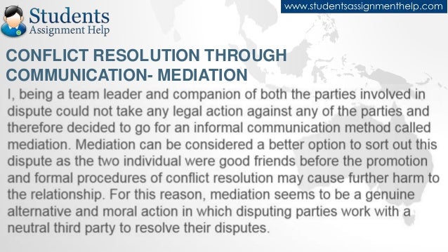 Communication case study with solution picture