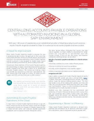 Austin Powder: Centralizing Accounts Payable Operations in a Global SAP® Environment
