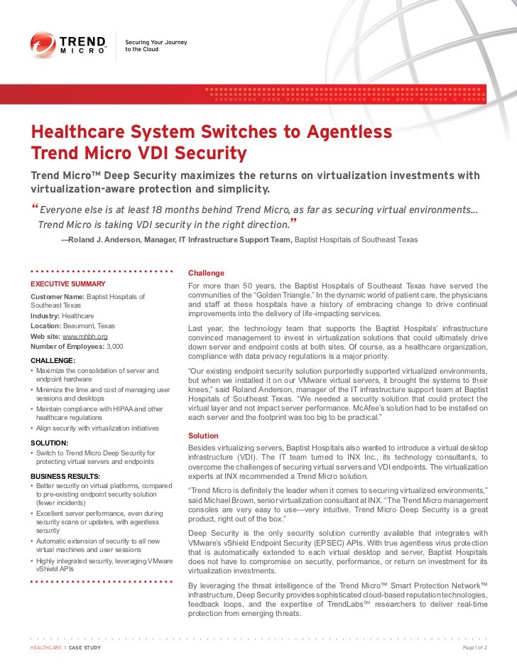 case study 2011 baptist hospitals of southest texas