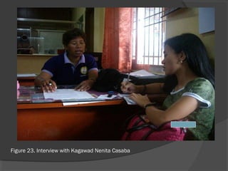 Figure 23. Interview with Kagawad Nenita Casaba
 